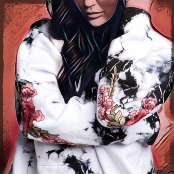 Civil Regime Tops Civil Regime Red Roses Marble Hoodie Poshmark